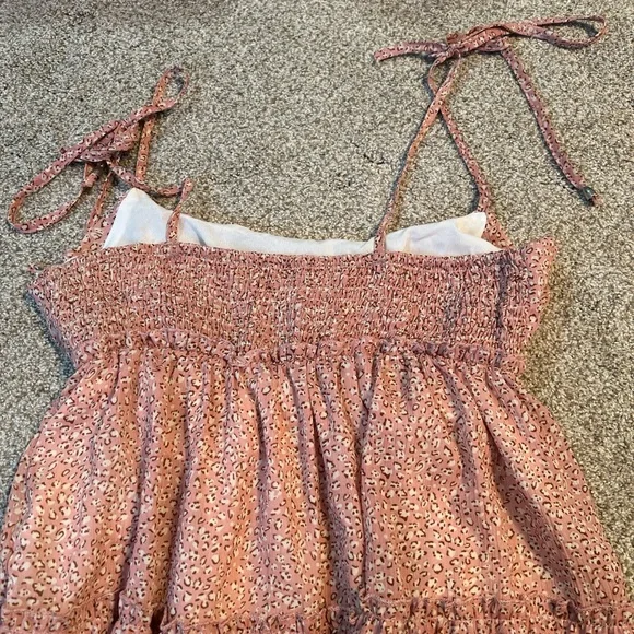 Tiered Pink Cheetah Mini Dress - Picture 2 of 2